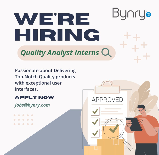 Bynry Hiring Quality Analyst Interns | Bachelor's Degree | Any Batch | Location: Across India