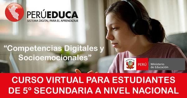 Perú Educa: Curso Virtual Estudiantes de 5º de Secundaria a Nivel Nacional