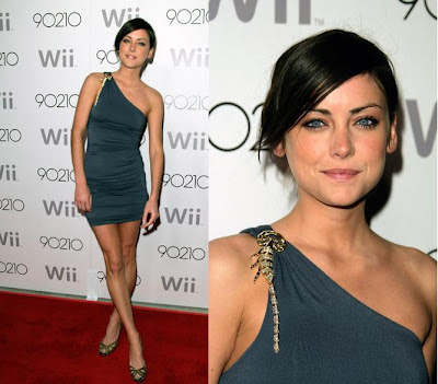 Jessica Stroup That broach keeps the dress from being too ordinary