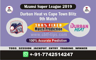 Who will win Today MSL T20 2019, 9th Match Cape Town vs Durban 9th, Mzansi 2019 MSL T20