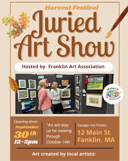 Franklin Art Association announce their Juried Art Show Opening at the Harvest Festival - Sep 30