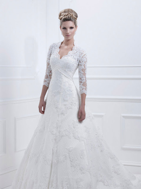 Ellis wedding dresses 2013  lace long sleeves