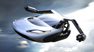 The best traveling car idea has chopper rotor blades and an electric motor