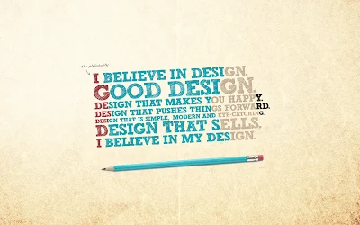 I Believe in Design Colorful Texts Typography HD Desktop Wallpaper