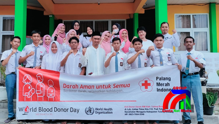 Peringati HUT Provinsi ke-59 Lampung, SMAN 01 Simpang Pematang Gelar Aksi Donor Darah