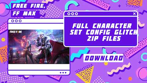 Free Fire Full Character Bundle Set Unlock Config Glitch Zip File