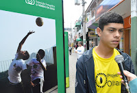 O jovem José Artur dos Santos Neto se sente feliz em fazer parte do Projeto Olhares​