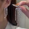 Enacolor Long Earrings Female Tassel Rhinestone 925 Silver Needle Jewelry
