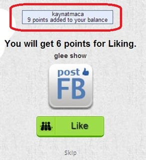 Points added to your balance