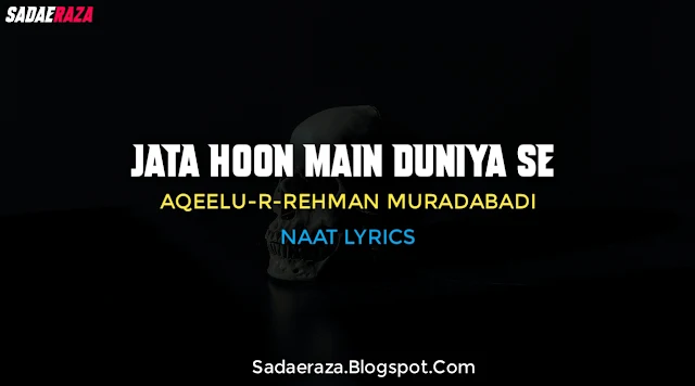 Jata Hun Main Duniya Se Mujhko Na Bhula Dena Naat lyrics