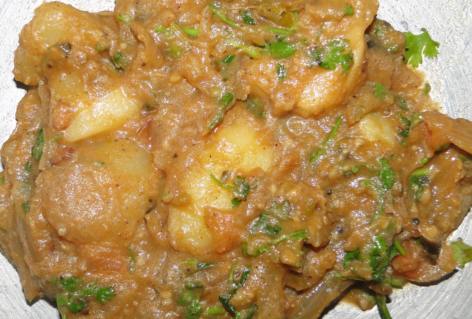 RAMADEVI kurma potato poori   RECIPES: curry vurlagadda for Andhra  /  kurma masala