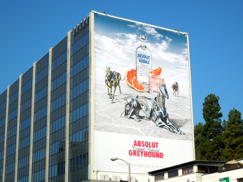 Giant Absolut Greyhound Vodka billboard