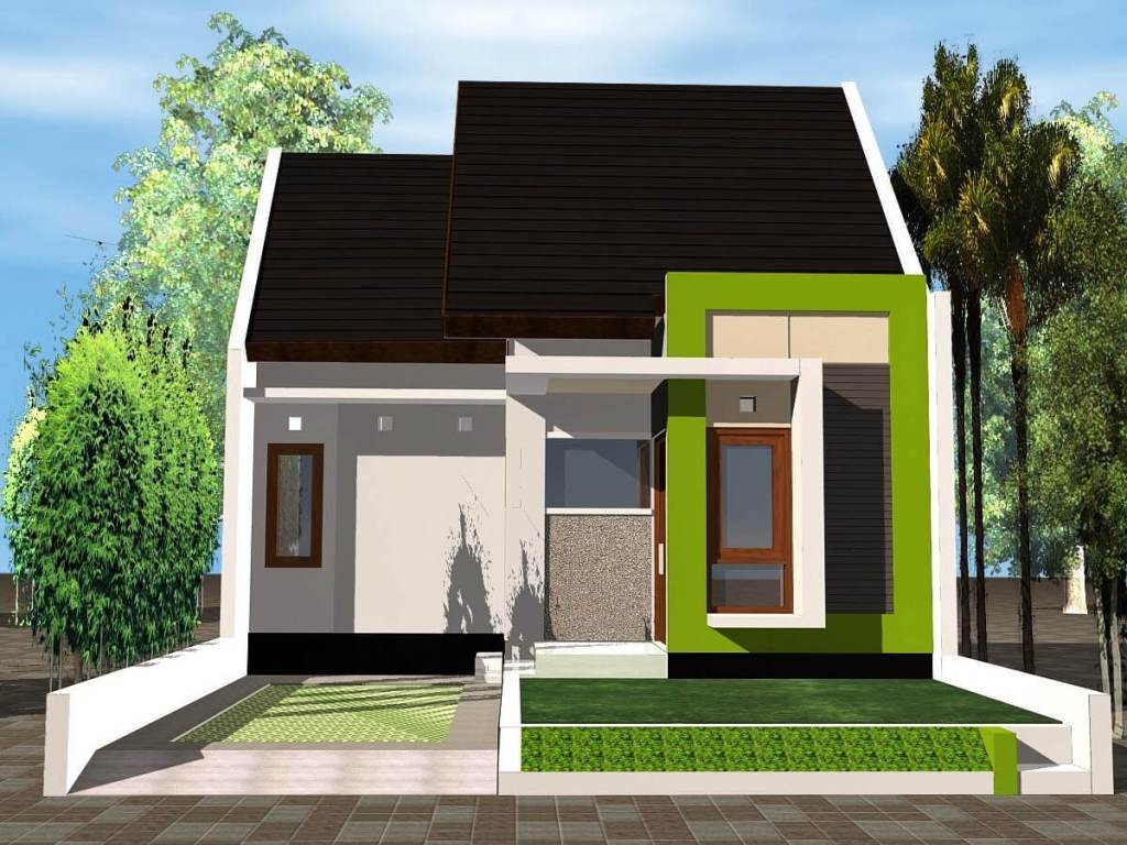 35 Contoh Kombinasi Cat Warna Hijau Pada Desain Rumah Minimalis