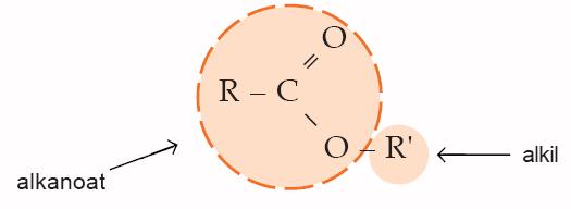 Tata Nama Ester, Aturan Penamaan, IUPAC, Trivial, Contoh 