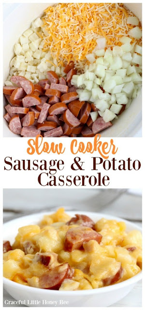 SLOW COOKER SAUSAGE & POTATO CASSEROLE - DINNER RECIPE