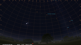 stellarium view of andromeda to the west