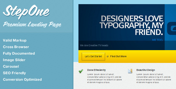StepOne - Premium Landing Page HTML Template - Software Technology