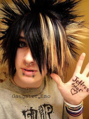 Hairstyles for round faces: Scene Style for Emo Boys in 2009
