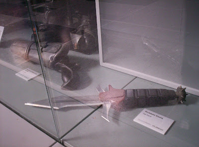 Star Trek: The Exhibition display case with Klingon weapons