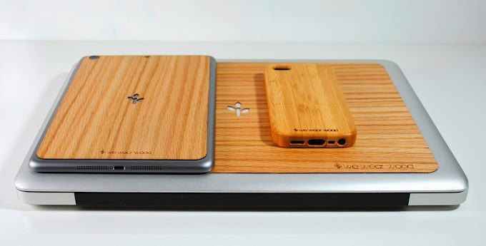 Accessorize your Apple products with wood cases