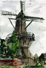 De Gooyer Windmill. Автор рисунка: художник Андрей Бондаренко #iThyx