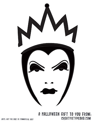 Evil Queen Pumpkin Stencil