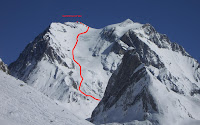 classic view of La Grande Casse seen from the west side, as seen in Courchevel and Pralognan