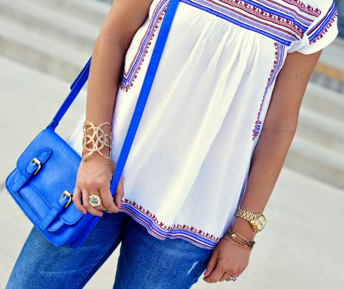 Embroidered Bohemian Top