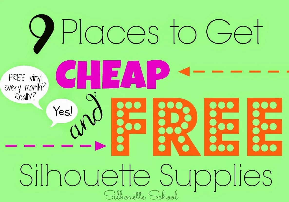 Silhouette supplies, free, cheap