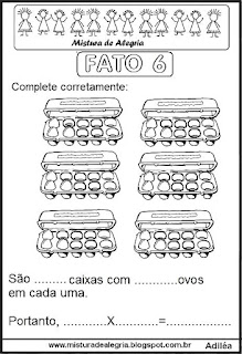 Tabuada de multiplicação do 6 ilustrada