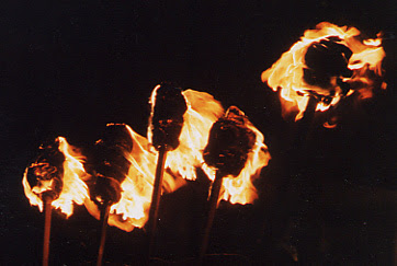 Bonfire Night Torches in Lewes, East Sussex, UK