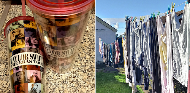 Taylor Swift cup and washing on line