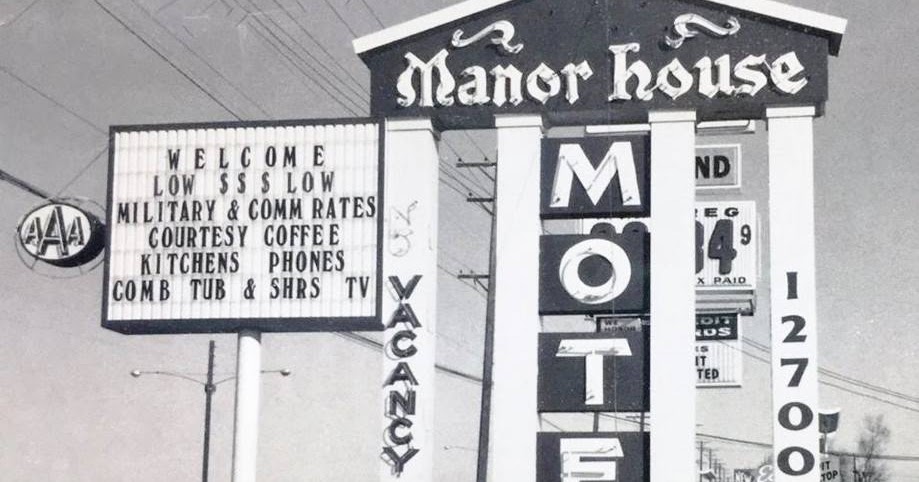 Colfax Avenue Manor House Motel Sign