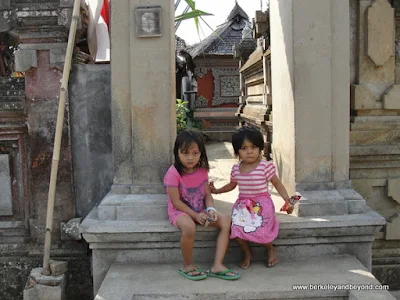 children in Penglipuran Village in Bali, Indonesia