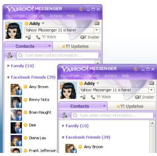 Yahoo Messenger 11 dengan Facebook Chat