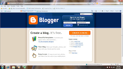 Sign-In to Blogger