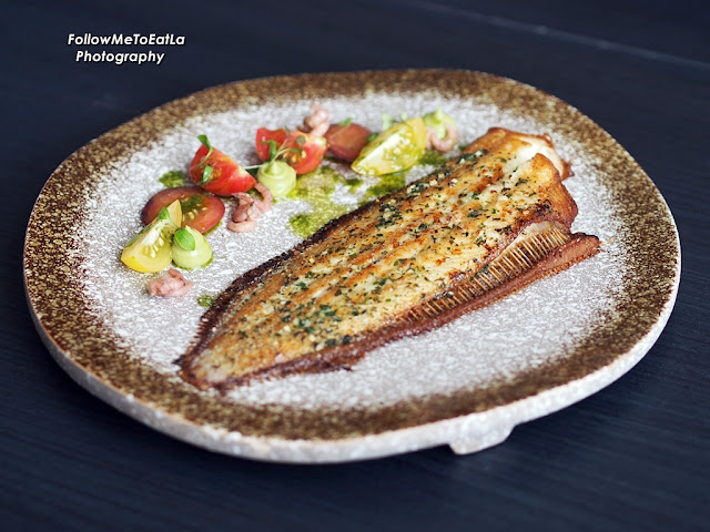  Pan Fried Whole Doversole Brown Butter, Heirloom Tomato, Avocado RM 150