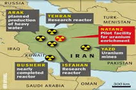 Peta fasilitas nuklir Iran