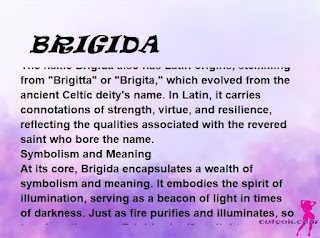 ▷ meaning of the name BRIGIDA