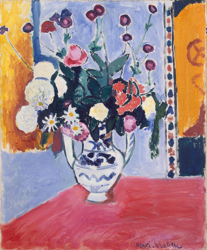 Bouquet (Vase with Two Handles) by Henri Matisse - Flowers, Still Life Paintings from Hermitage Museum