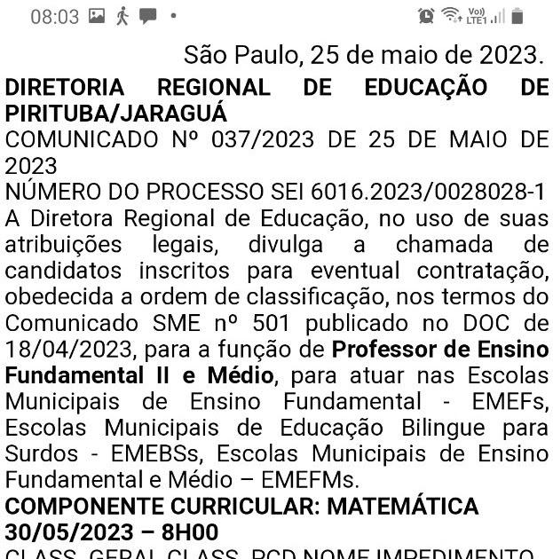 DRE - Pirituba / Jaraguá - Diário Oficial da Cidade de São Paulo Data:  27/02/2020 Página: 27