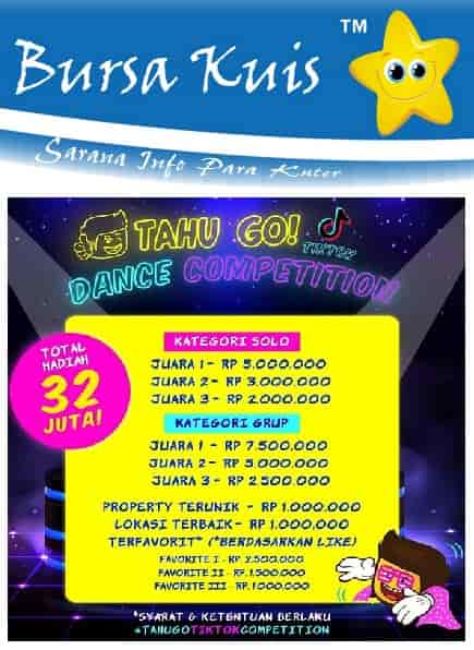 Kuis Online Tahu Go TikTok Competition