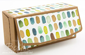 Make a box with an attached lid using the Gift Bag Punch Board from Stampin' Up! UK - video tutorial here