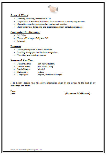 ... Download Link For Professional Chartered Accountant Resume Sample Doc