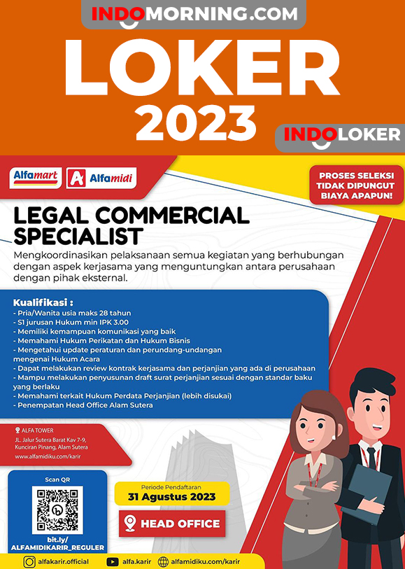 Lowongan Kerja Legal Commercial Specialist PT Midi Utama Indonesia Tbk 31 Agustus 2023