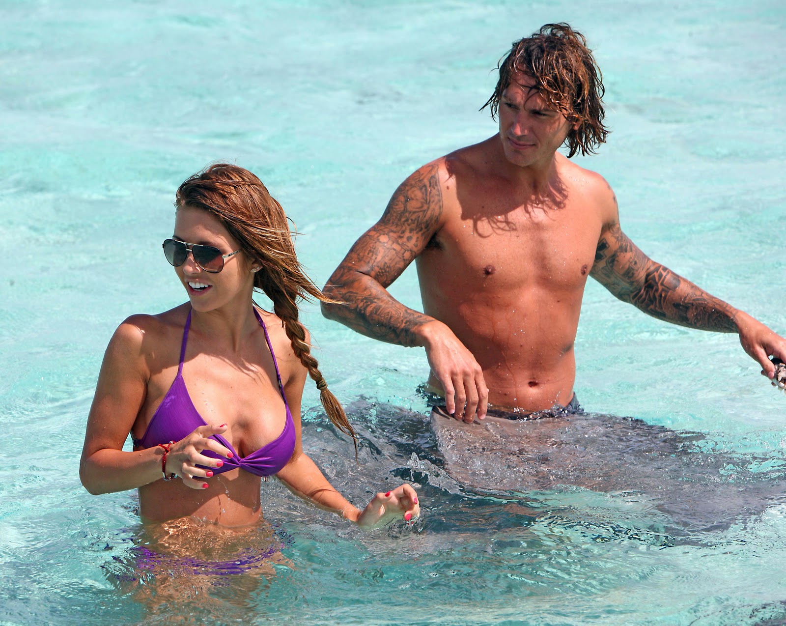 Celebrity Actress Model Audrina Patridge in Bikini in Bora Bora