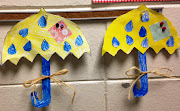 My kiddos had so much fun making their umbrellas! (april )