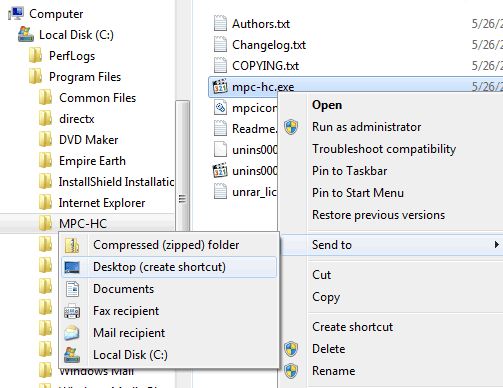 MPC-HC Shortcut