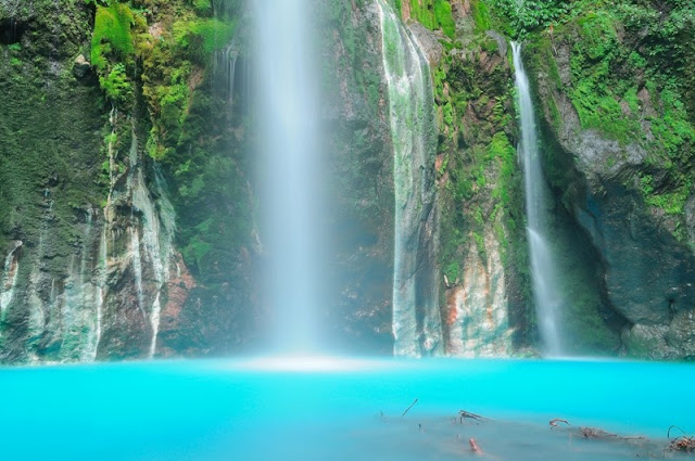 Two Color waterfall at Sibolangit the best waterfall In 