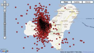 actividad sismica en isla El Hierro, septiembre 2011